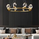 Loft Industry Modern - Crystal Stone Circle Chandelier